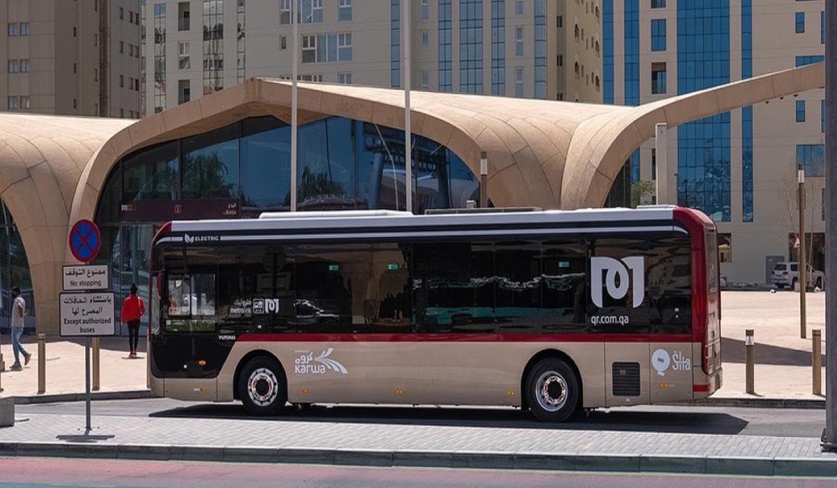 All buses on the Doha Metro Golden Line are now 100% electric 